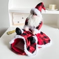 thumbnail image 5 of Pet Christmas Santa Costume Funny Holiday Party Cosplay Outfit for Dogs Cats and All Breeds Red L, 5 of 7