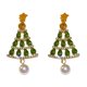 thumbnail image 2 of Pendientes de diamantes de imitación perfecl Joyas creativas colgantes de árbol de Navidad 1,2 cm x 6 cm, 2 of 9