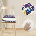 thumbnail image 6 of Dznils Toddler Booster Seat for Dining Table, with Safety Buckles, Non-Slip Bottom, Blue Elephant, 6 of 14