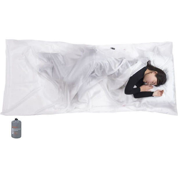 Browint Silk Sleeping Bag Liner Silk Sleep Sack Extra Wide 87