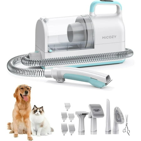 Pet Grooming Kit, Dog Clippers Tools Grooming Vacuum, Dog Hair Vacuum Suction, HiCOZY