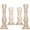Multi, variant on Pungan Set of 4 Rustic Wooden Candle Holders for Pillar Candles, Farmhouse Style Decorative Wood Candlesticks, 6.93" x 2.24" x 2.24"