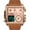 Rose Gold Brown, variant on SKMEI Men's Digital Sports Watch, LED Square Large Face Analog Quartz Wrist Watch with Multi-Time Zone Waterproof Stopwatch