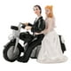 thumbnail image 4 of Topper de pastel de bodas - Novia y novio con figuras de motocicleta - Figuras divertidas de parejas de bodas Decoraciones de pasteles Regalos - 5.3 x, 4 of 9
