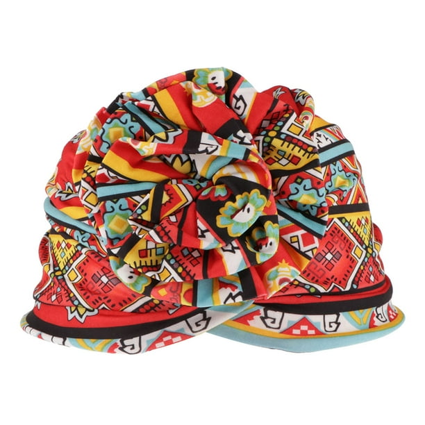 Turbante Sombrero Beanie Plisado Turbante Sombrero Para La Cabeza rojo Zulema Sombrero de turbante para mujer
