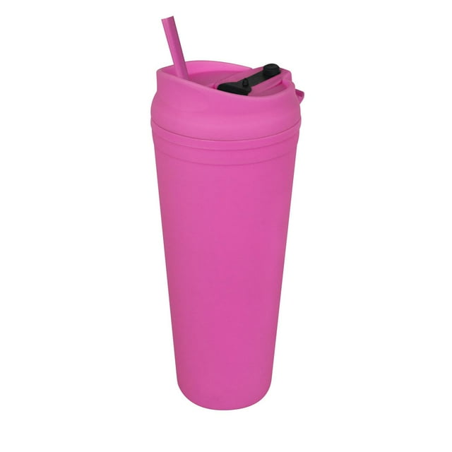 Termo Rubber Push, - Termo buzlu rosa 6.4 x 24