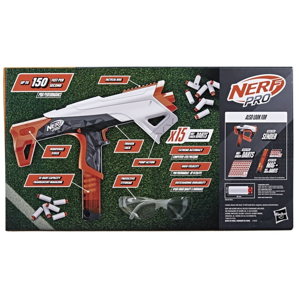 NERF トイガン Nerf Pro Torrent Dart Blaster with 15 Darts and Magazine - Walmart
