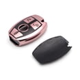 thumbnail image 3 of Xotic Tech for Mercedes Benz Key Fob Cover, Full Sealed Soft TPU Remote Smart Key Fob Case for Mercedes Benz C E G S M CLS CLK Class, Rose Gold, 3 of 8