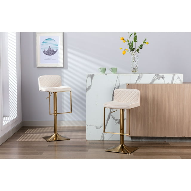 Bornmio SUPERJARE Bar Stools Swivel Barstool Chairs with Back, Modern