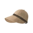 thumbnail image 3 of LXJHUAN Visor Hats for Women Adjustable Ponytail Friendly Baseball Cap Foldable Packable Wide Brim Sunscreen Trucker Hat Women's Summer Breathable Sun Hat Brown, 3 of 5