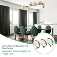 thumbnail image 4 of Uxcell 40-Pack Green Bronze Curtain Rings with Eyelet, Metal Rings for Curtain Rods, 1 Inch Interior Diameter, 4 of 7