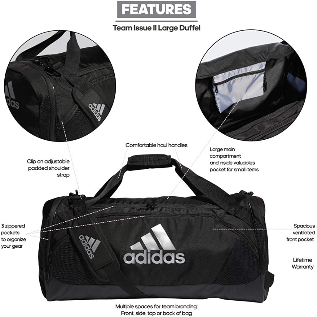 Adidas Team Issue Duffel Bag, Black (Medium) - Walmart.com