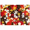thumbnail image 1 of Metal Light Switch Plate Cover Japanese Flower Pattern Green Wallpaper  FLW040, 1 of 13