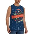 thumbnail image 2 of Bixox Men's Merry Christmas 1 Printed Shirt Sleeveless Fitness Tank Top-Small, 2 of 7