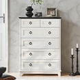 thumbnail image 6 of Joaxswe White Dresser for Bedroom, Wood 6 Drawer Modern Farmhouse Storage Cabinet for Bedroom Living Room Closet for Living Room, 6 of 7