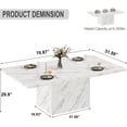 thumbnail image 2 of LVB Dining Table for 6 to 8 People, 71" Rectangular White Faux Marble Kitchen Table, Modern  Engineered Wood Dinner Table for Dining Room or Living Room, 2 of 9