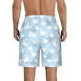 thumbnail image 3 of Yiaed Cute Goose On A Blue Sky Print Men's Swim Trunks with Lining Quick Dry Sports Shorts Beach Shorts Boardshorts-Small, 3 of 5