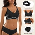 thumbnail image 3 of Qylux Women's Wireless Bra - Full Coverage Seamless Soft Support Bra,Comfortable T-Shirt Bra for Everyday Wear,Black,(S-2XL), 3 of 7