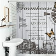thumbnail image 6 of Farmhouse Goth Shower Curtain Never Give Up Decorative Bathroom Shower Curtain Waterproof Shower Curtain with Hooks for Bathroom Decor, 66x72 inch, 6 of 7