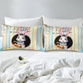 thumbnail image 4 of Erosebridal Bunny Queen Size Fitted Sheet Bedroom,Easter Rabbit Bed Sheets,Rainbow Wooden Board Sheets,Happy Easter Eggs Bedding Set,Cute Pet Animal Bed Set, 4 of 5