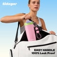 thumbnail image 2 of Sidagar 30 oz Insulated Water Bottle with Straw, Dual Drinking Lid and Carry Handle, Stainless Steel Travel Tumbler, Pink, 2 of 9