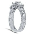 thumbnail image 3 of Pompeii 1 1/2ct Vintage Three Stone Round Diamond Engagement Ring 14K White Gold (H,I1), 3 of 3