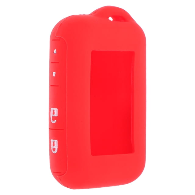 1Set Red Silicone Car Remote Key Case Key Fob Guard for Daily Use 2.6x1.5x0.8in