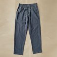 thumbnail image 2 of ML Mens Summer Linen Solid Color Straight Slim  Pants Simple Versatile Fashion Streetwear Straight Leg Men‘s Cropped Pants, 2 of 6