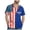 Blue, variant on 250 Anniversary Usa Shirt for Men Short Sleeve Button Up USA Memorial Day Shirts(Navy,S)