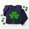 thumbnail image 5 of St Patricks Day Sweatshirt for Women Green Shamrock Printed Shirts Casual Long Sleeve Crew Neck Pullover Tops (XL, Navy), 5 of 6