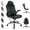 Grey, variant on CL.HPAHKL Gaming Chair, Office Chair Video Game Chair for Adults Ergonomic PU Leather Gaming Office Chair Adjustable Armrest PC Gamer Chair (Black)