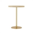 thumbnail image 4 of TOV Furniture Table d'Appoint Ronde Fiona Pierre Dorée, 4 of 5