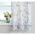 thumbnail image 2 of Print Window Curtains Blue and Gray 36 Inch Sheer Cafe Tier Curtains Linen Short Half Window Treatment Sets Curtain for Small Window Bathroom, 28" W, 2 Panels,Rod Pocket, 2 of 6