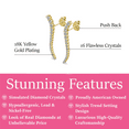 thumbnail image 2 of Cate & Chloe Isabella 18k Yellow Gold Plated Dainty Earrings with Simulated Diamonds Gift for Women, 2 of 10