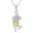 AnimalShapes 7, variant on 925 Sterling Silver Animal Shape Series Opal Necklaces Pendants for Women Elephant/Fox/Lion/Rabbit/Squirrel/Monkey/Owl/Phoenix/Penguin/Swan/Frog/Panda