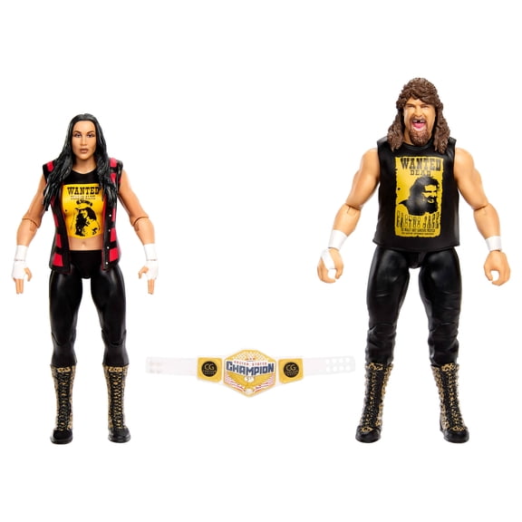 WWE Main Event Showdown Chelsea Green & Cactus Jack Action Figures Set, Series #26, 6-inch Collectibles