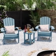 thumbnail image 5 of SSyao Adirondack Side Table, 18" Double Outdoor Side Table, Poly Lumber end Table, Weather Resistant for Indoor, Patio, Pool, Porch, Backyard-Blue, 5 of 7