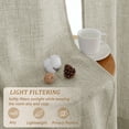 thumbnail image 5 of Patin Light Filtering Curtains 2 Panels 42 x 45 Inch, Faux Linen Textured Rod Pocket Bedroom Curtains, Soft Drapes for Living Room Bathroom, Linen Color, 5 of 10