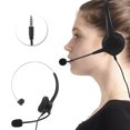 thumbnail image 4 of Auriculares monoaurales de 3,5 mm para PC y teléfono móvil, compatibles con tabletas, 4 of 8