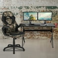 thumbnail image 2 of Flash Furniture Optis Black Gaming Desk and Camouflage/Black Racing Chair Set with Cup Holder, Headphone Hook & 2 Wire Management Holes, 2 of 12