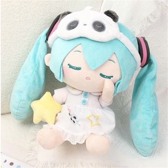 Kawaii Hatsune Miku Sleep Doll Anime Figure Plush Toys Accompany Children To Sleep Body Pillow Girls Birthday Gifts 30Cm