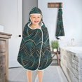 thumbnail image 4 of Toddler Hooded Beach Towel 24x50 Kids Bath Towels Soft Quick Dry for Swim Pool Boys Girls Modern Luxury Pattern, 4 of 7