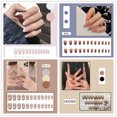 thumbnail image 1 of 24Pcs/Box Heart Diamond Fake Nails Press On   False  Free Shipping Nail Tips Sticker Nail Set   Nail Art LU, 1 of 7