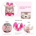 thumbnail image 3 of Mochila De Felpa Bolsa de dibujos animados Bolsa de animales lindos Bolsa de felpa simple en forma de ciervo para niños (rosa roja) Likrtyny libre de BPA, 3 of 9