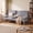 Corduroy Gray, variant on Lacoo Futon Sofa Bed, Linen Convertible Couch Sleeper Sofa, Cup Holders, Small Spaces,Black