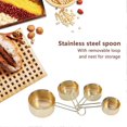 thumbnail image 3 of Gold Measuring Cups Measuring Spoons Set Stainless Steel 8 PIECE Dry and Liquid Ingredients Cooking, 3 of 5