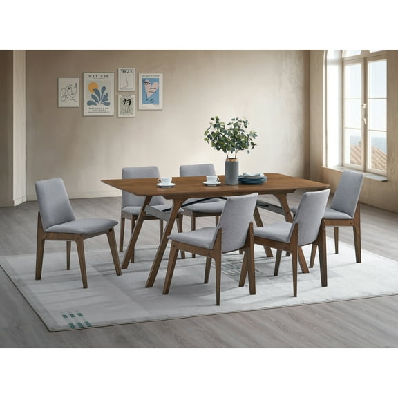 Miekor Furniture Kaela Walnut Finish Dining Table 80224