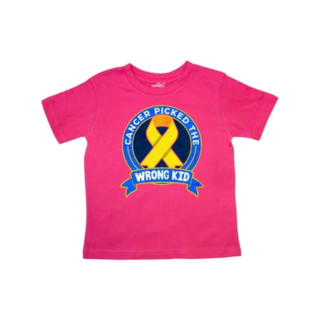 

Inktastic Childhood Cancer Pediatric Cancer Ribbon Gift Toddler Boy or Toddler Girl T-Shirt