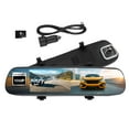 thumbnail image 1 of YADA Roadcam Mirror 1080p Dash Cam with 4.7" Monitor, Smart G-Sensor, Rearview Mirror Design, MicroSD Card Included – BT533147F, 1 of 9