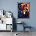 thumbnail image 7 of Diamond Art Kit for Adults, Vivid Wolf Portrait Fiery Eyes Diamond Painting for Adults Beginners, 5D DIY Diamond Art Painting Kits, Colorful Diamond Painting Craft for Home Decor 12x16, 7 of 7